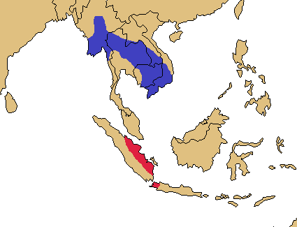 Asian Golden Weaver map