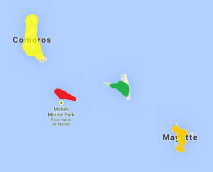 Comoro Fody  map