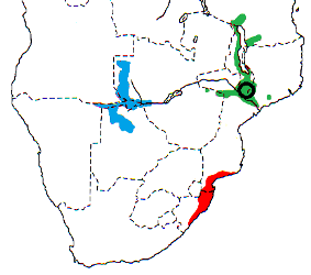 Southern Brown-throated Weaver map
