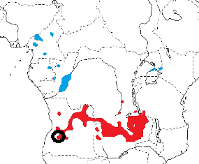 Marsh Widowbird map